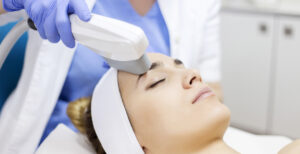A laser technician performing an anti-aging treatment.